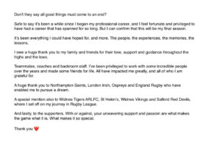 Stephen Mylers Retirement